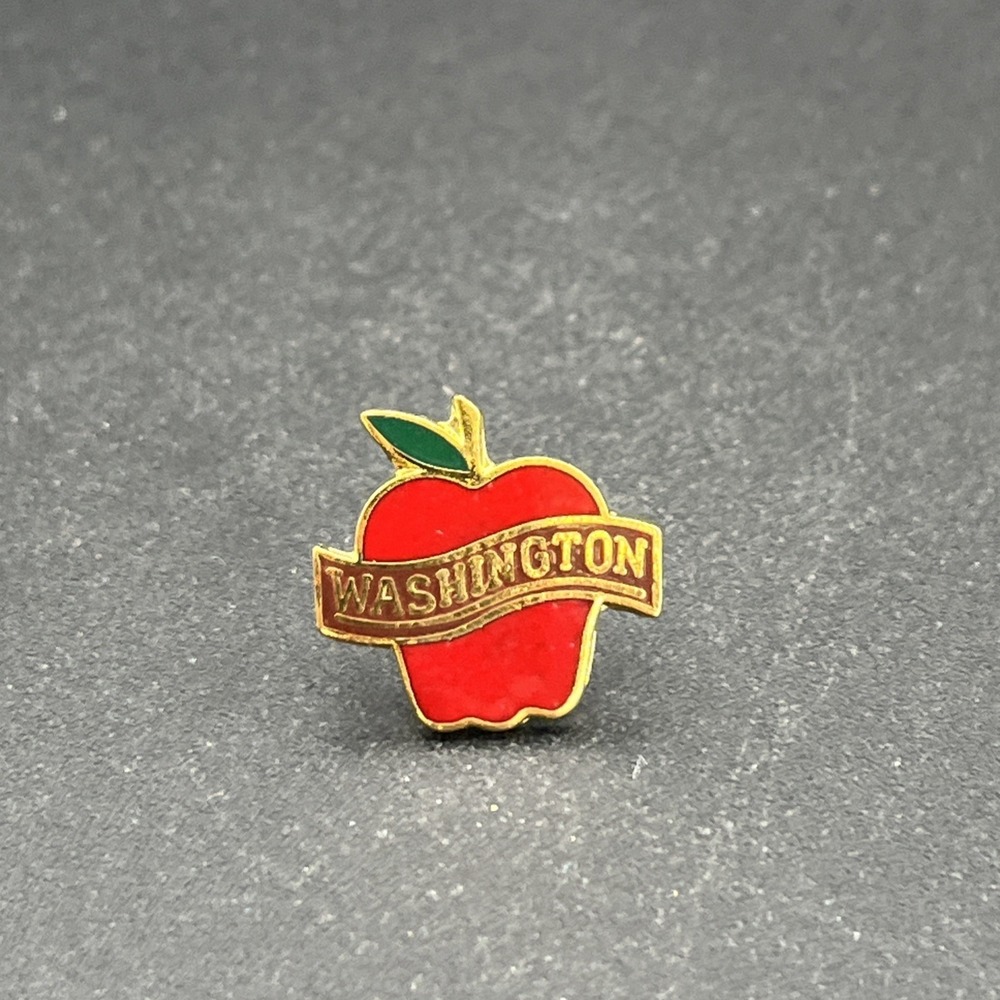 Washington State Red Apple Lapel Hat Pin‎